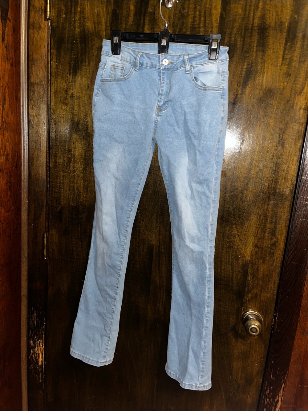Unbranded Light Wash Flare Stretch Denim Jeans